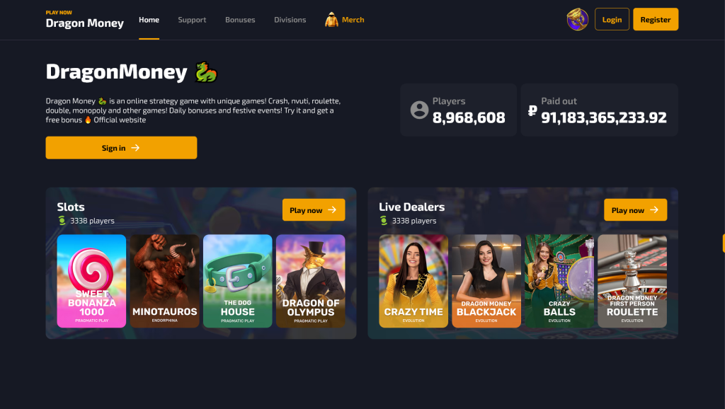 Каталог слотов в драгонмани